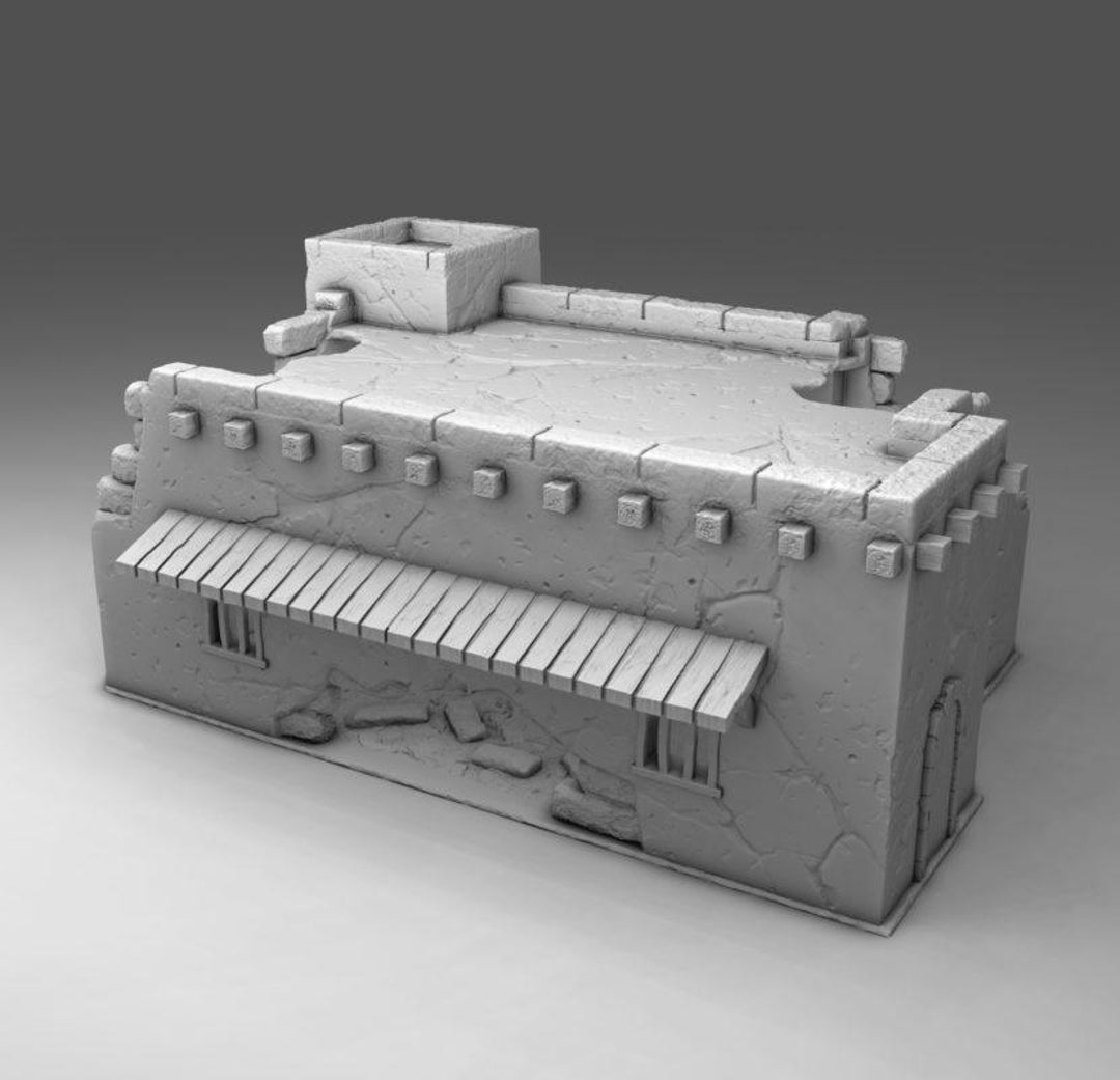 Pla Building 28 Mm Arab Building 02 PLA | 3D Printed Miniatures in 1:56 Scale ...