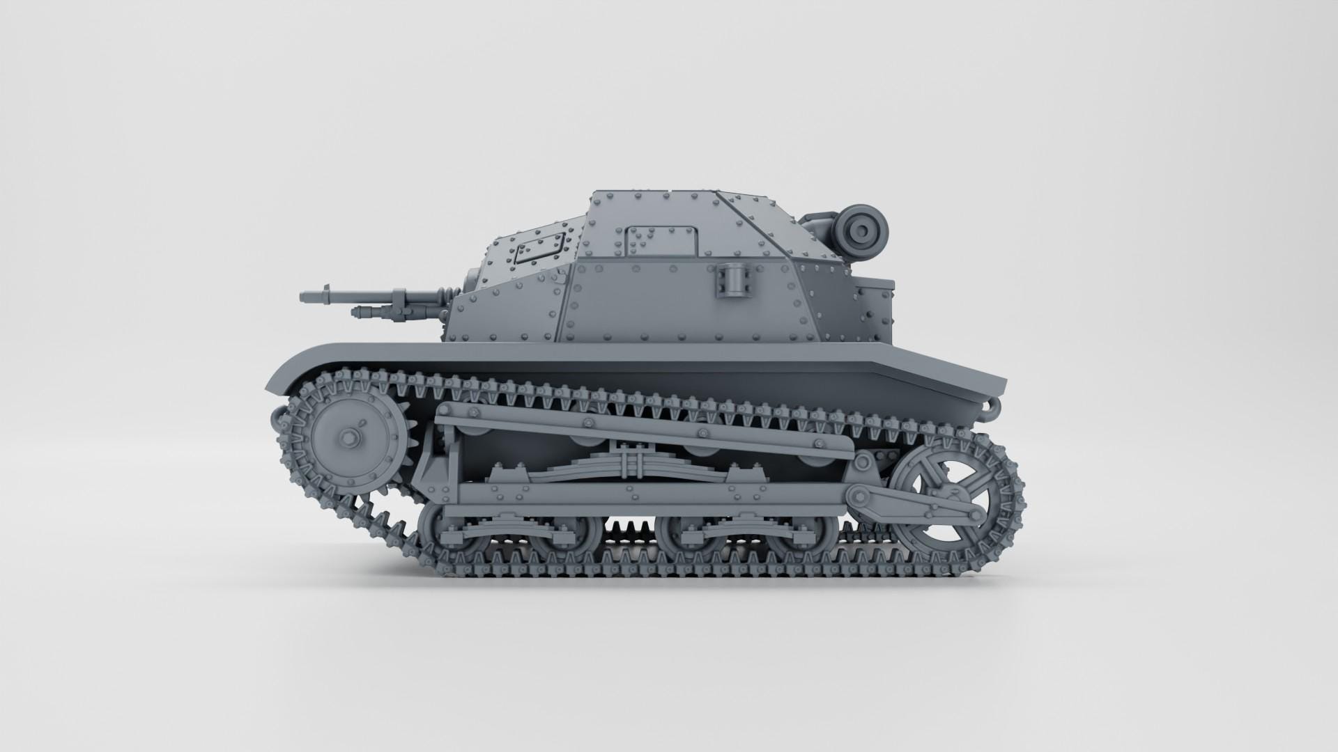 Modèle 3D Imprimé De Char Polish TKS WWII - Échelles 1/48, 1/56, 1/72, 1/87 - WargameZone, Fabrication Française