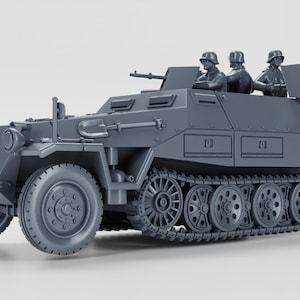 Sd.Kfz.251_16 Ausf.D Flammpanzerwagen (Germany, WW2)  – 3D Printed WWII Model – 28mm / 1:56 Scale for BA & Tabletop Wargames