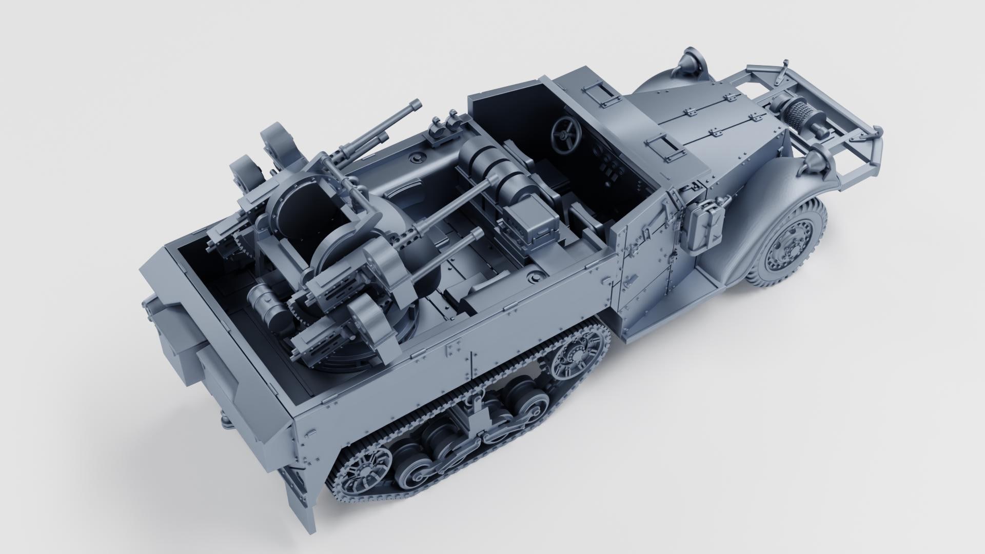 Solido 1/50 Half Track M16 DCA – 4 Mitrailleuses Cal.50, WW2, édition Rare