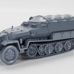 Sd.Kfz.251_8 Krankenpanzerwagen (Ambulance) (Germany, WW2)  – 3D Printed WWII Model – 28mm / 1:56 Scale for BA & Tabletop Wargames