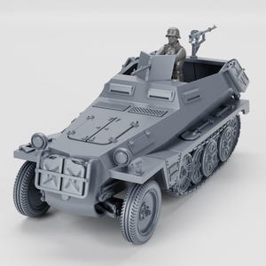 Sd.Kfz.250-1 Leichter Schützenpanzerwagen (Germany, WW2)  – 3D Printed WWII Model – 28mm / 1:56 Scale for BA & Tabletop Wargames