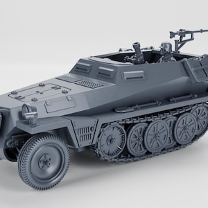 Sd.Kfz.250_7 - 8cm Granatwerfer (mortar carrier) (Germany, WW2)  – 3D Printed WWII Model – 28mm / 1:56 Scale for BA & Tabletop Wargames