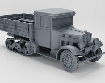 Trattore D'artiglieria Polacco C4p Con Flak 75mm Wz.36 - Minitanks Scala 1/72, Resina, Limitato - Foto 6