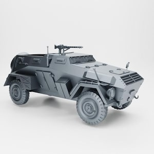 Sd.Kfz.247 Ausf.B (4 Rad) (Germany, WW2)  – 3D Printed WWII Model – 28mm / 1:56 Scale for BA & Tabletop Wargames