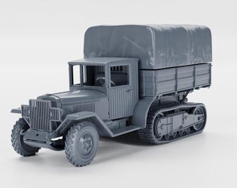 ZIS-42 Half-Track (USSR)– 3D Printed Resin Miniature | Highly Detailed WWII Vehicle | Multiple Scales (1/72, 1/56, 1/48, 1/35)