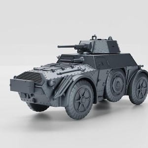 BA Battlegroup Italian Fiat-Ansaldo Autoblinda 43  (WW2 Italy ) 3D Printed Various Scales
