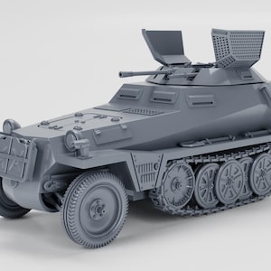 Sd.Kfz.250.9 Alte with 2cm Kwk (Germany, WW2)  – 3D Printed WWII Model – 28mm / 1:56 Scale for BA & Tabletop Wargames