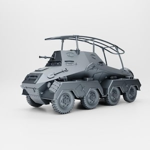 Sd.Kfz.263 Funkspähwagen (Germany, WW2)  – 3D Printed WWII Model – 28mm / 1:56 Scale for BA & Tabletop Wargames