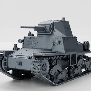 Miniature de char léger italien L6-40 : modèle en résine imprimé en 3D