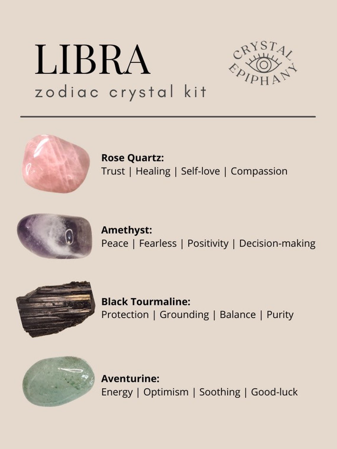 LIBRA crystal kit zodiac crystal kits Etsy