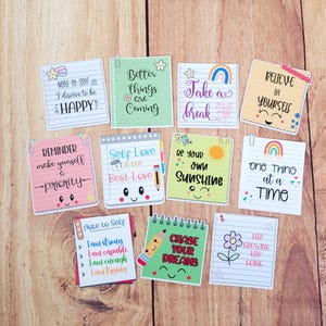 Mental Health Sticker, Positive Thoughts Sticker, Sticky Note Water Bottle Sticker, Mental Health Reminder Sticker, Mental Health Matters