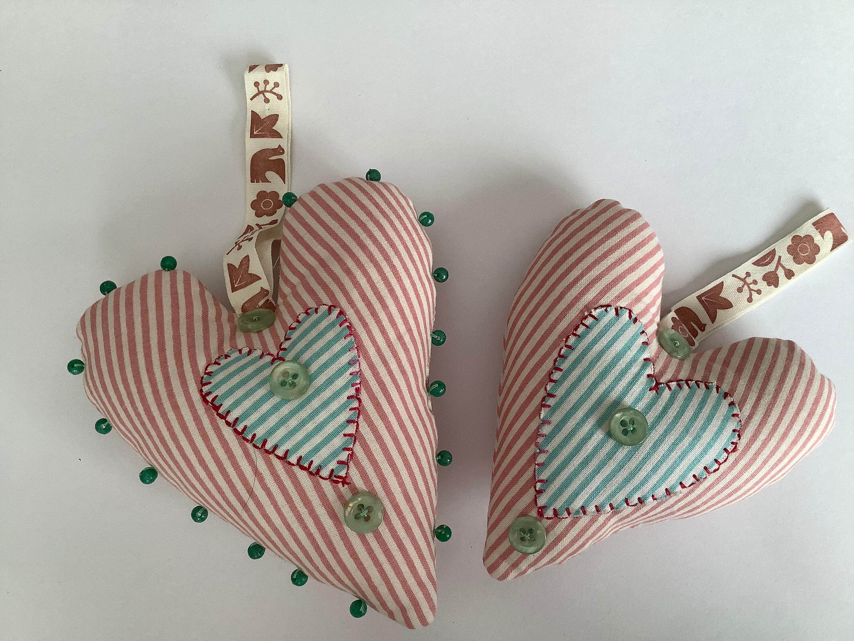 Handmade heart shaped pin cushions Etsy