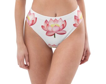 Lotus Recycling-Bikini-Unterteil mit hoher Taille | Hase Krishna