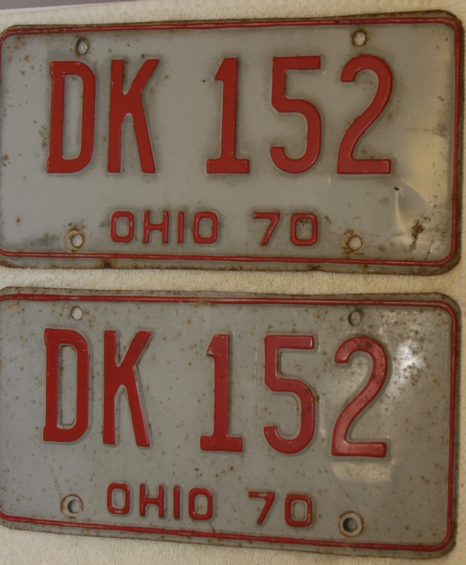 Two Ohio 1970 License Plates DK 152 Etsy Singapore