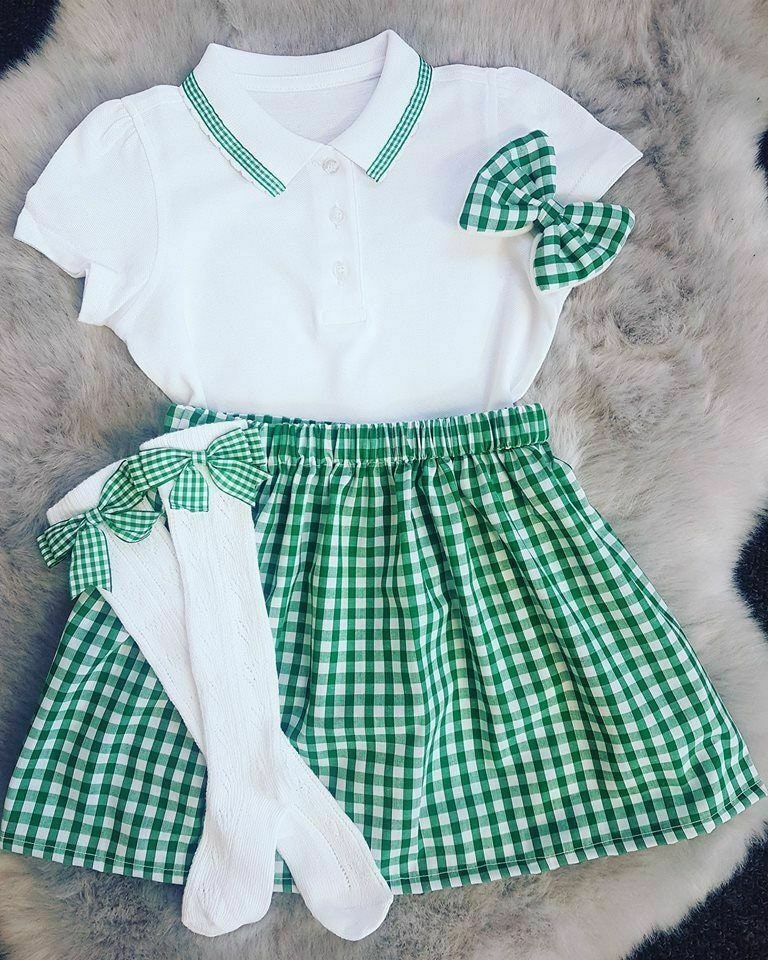 Girls Gingham School Dress With Modesty Shorts, School Dress