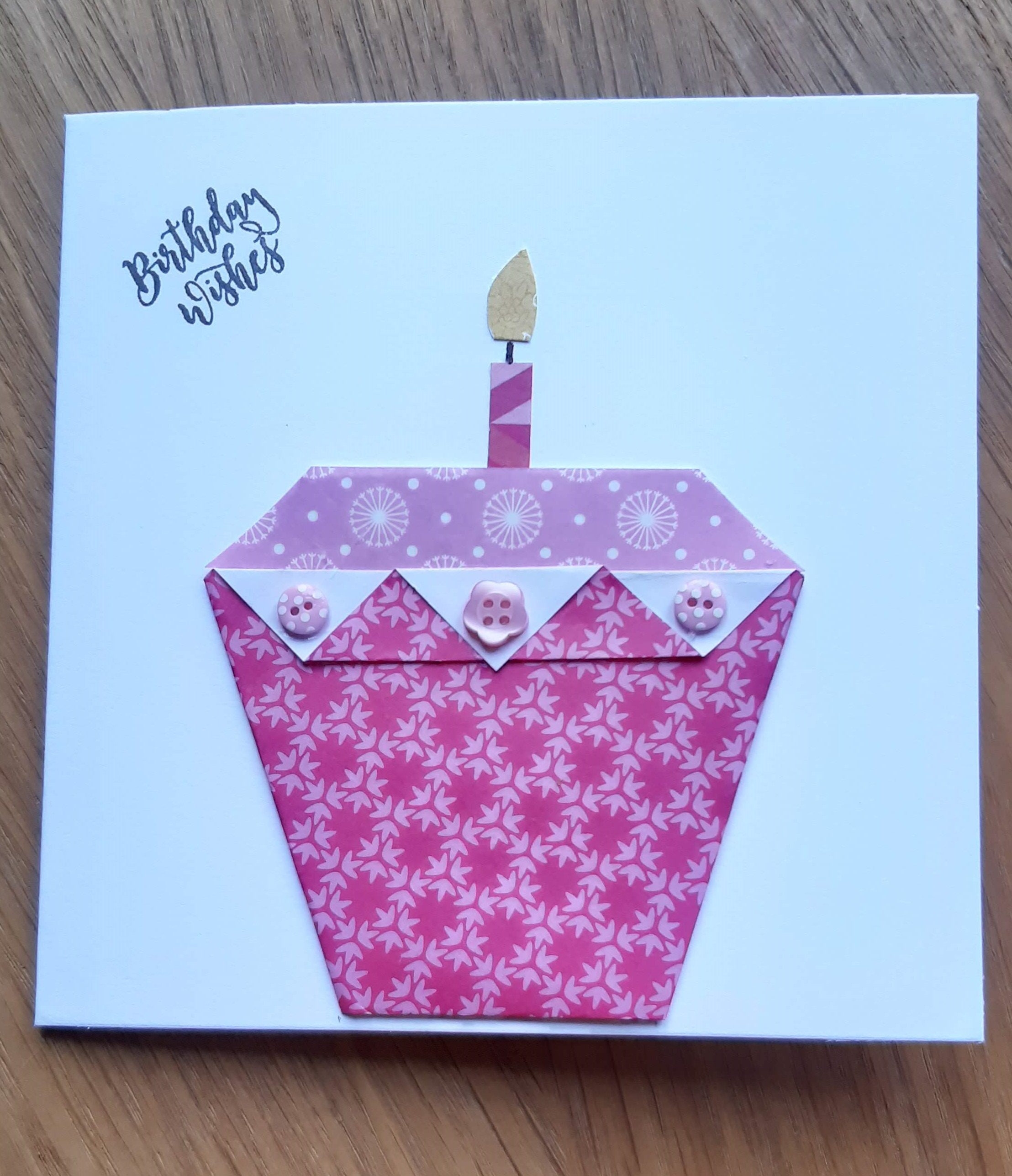 Various Colour Origami Birthday Cupcakes Etsy UK