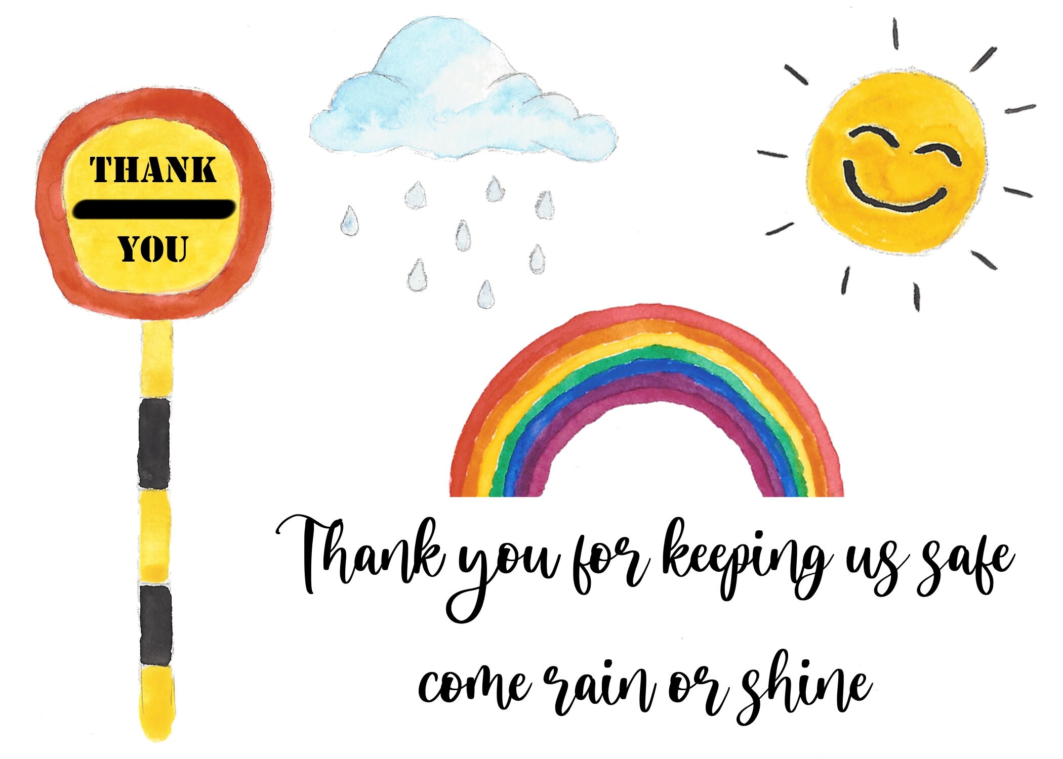 School Lollipop Man / Lollipop Lady Card. Say Thanks. Lollipop Crossing