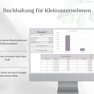 Libro de Caja I EUR, Contabilidad, Calculadora de Ingresos y Gastos de Caja para Pequeñas Empresas, Para Principiantes, 13 Pestañas, Gris-Rosa Polvoriento