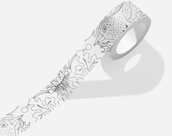 Silver Strawberry Thief Biodegradable Washi Tape