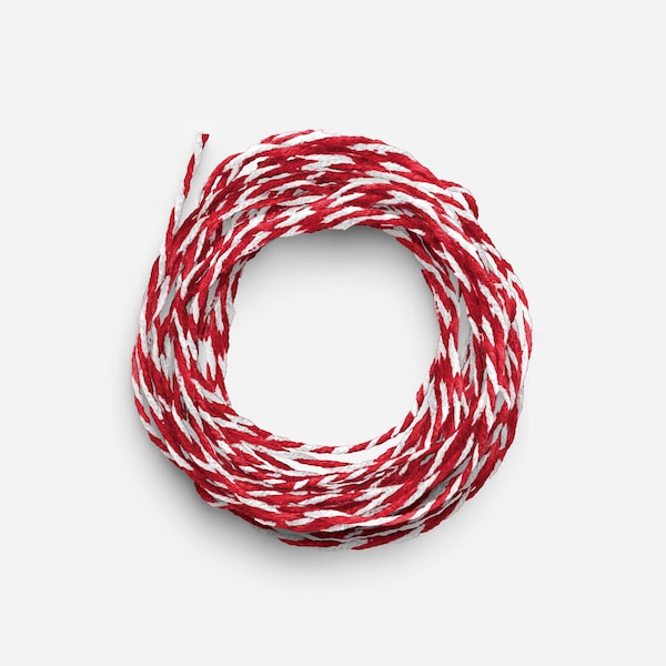 Ficelle biodégradable rouge festive | Compostable durable respectueux de l'environnement | Corde Ruban Corde Emballage Cadeau Baker's Twine | Bleu Vert Jaune Gris