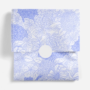 Secret Garden Tissue Paper: Blue Lilac Floral Gift Wrap
