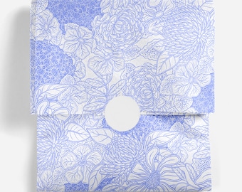 Secret Garden Tissue Paper: Blue Lilac Floral Gift Wrap