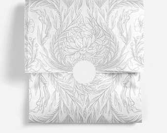 Floral Compostable Tissue Paper: Golden & Silver Royal Gardens