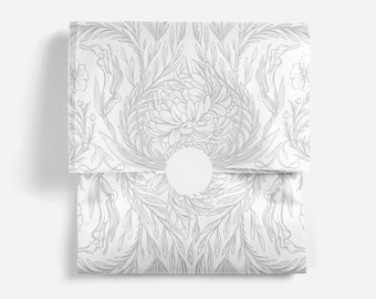 Compostable Tissue Paper Golden & Silver Royal Gardens | Sustainable, Biodegradable Gift Wrap | Holiday Wrapping Paper Florals Eco-Friendly