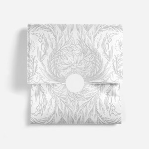 Composteerbaar vloeipapier Golden & Silver Royal Gardens | Duurzame, biologisch afbreekbare cadeauverpakking | Cadeaupapier voor de feestdagen Gebloemd Milieuvriendelijk