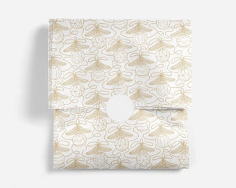 Christmas Ornaments Tissue Paper | Gold & Silver Compostable Gift Wrap - Recyclable and Biodegradable Holiday Packaging Paper