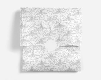 Silver Christmas Ornaments Tissue Paper | Gold & Silver Compostable Gift Wrap - Recyclable and Biodegradable Holiday Packaging Tissue Paper