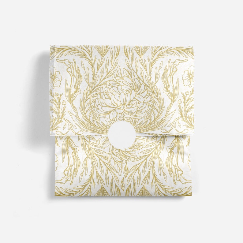 Gold Tissue Paper Biodegradable Tissue Paper Recycled Tissue Paper Holiday Floral Tissue Paper Eco Friendly Patterned Tissue Paper Gold