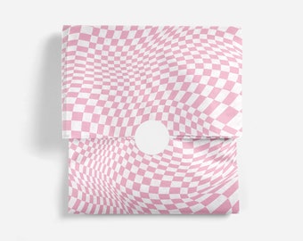 Barbie Tissue Paper | Recyclable, Compostable, Biodegradable Tissue Wrapping Paper | Pink White Square Checker Psychedelic Pattern Gift Wrap