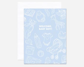 Welcome, Baby Boy! Expecting Sustainable Greeting Card
