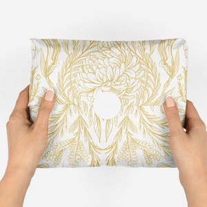 Gold Tissue Paper Biodegradable Tissue Paper Recycled Tissue Paper Holiday Floral Tissue Paper Eco Friendly Patterned Tissue Paper image 4