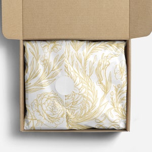 Gold Tissue Paper Biodegradable Tissue Paper Recycled Tissue Paper Holiday Floral Tissue Paper Eco Friendly Patterned Tissue Paper image 3