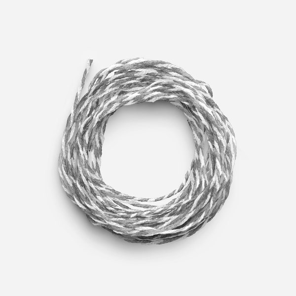 Ficelle biodégradable gris brumeux | Compostable durable respectueux de l'environnement | Corde Ruban Corde Emballage Cadeau Baker's Twine | Bleu Rouge Vert Jaune