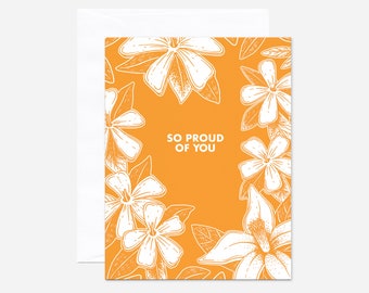 So Proud Of You Sustainable Greeting Card | Recyclable & Compostable Eco-Friendly | Pride Graduation Prom Gratitude Child Anniversary Love