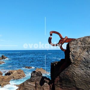 Comb of the Wind (El Peine del Viento) Sculpture San Sebastian Spain | Colour Landscape Photography | Wall Art | Eduardo Chillida