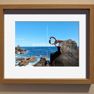Framed Comb of the Wind (El Peine del Viento) Sculpture San Sebastian Spain | Colour Landscape Photography | Wall Art | Eduardo Chillida