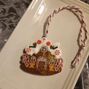 Hand Painted Gingerbread House Ornament Small