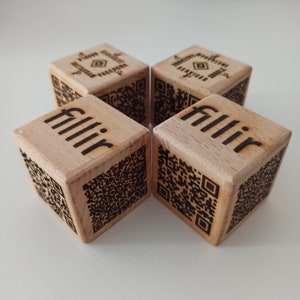 QR CUBE (~40 - 60 - 80 mm) - Big Discount for 100+ Orders - QR Sign - For Restaurants, Cafes, Brands, Hotels with your own Logos