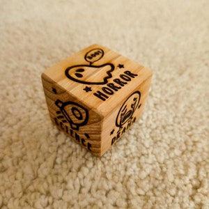 Movie Decision Dice - 40 - 60 - 80 mm | Personalized Gift | Cinema Present | Wooden Cube