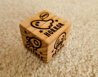 Movie Decision Dice - 40 - 60 - 80 mm | Personalized Gift | Cinema Present | Wooden Cube