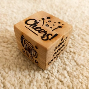Drink Decision Dice - Wine Dice, Beer Dice, Whisky Dice (Personalized) - Gift Idea For Him or Her - Free Gift Box