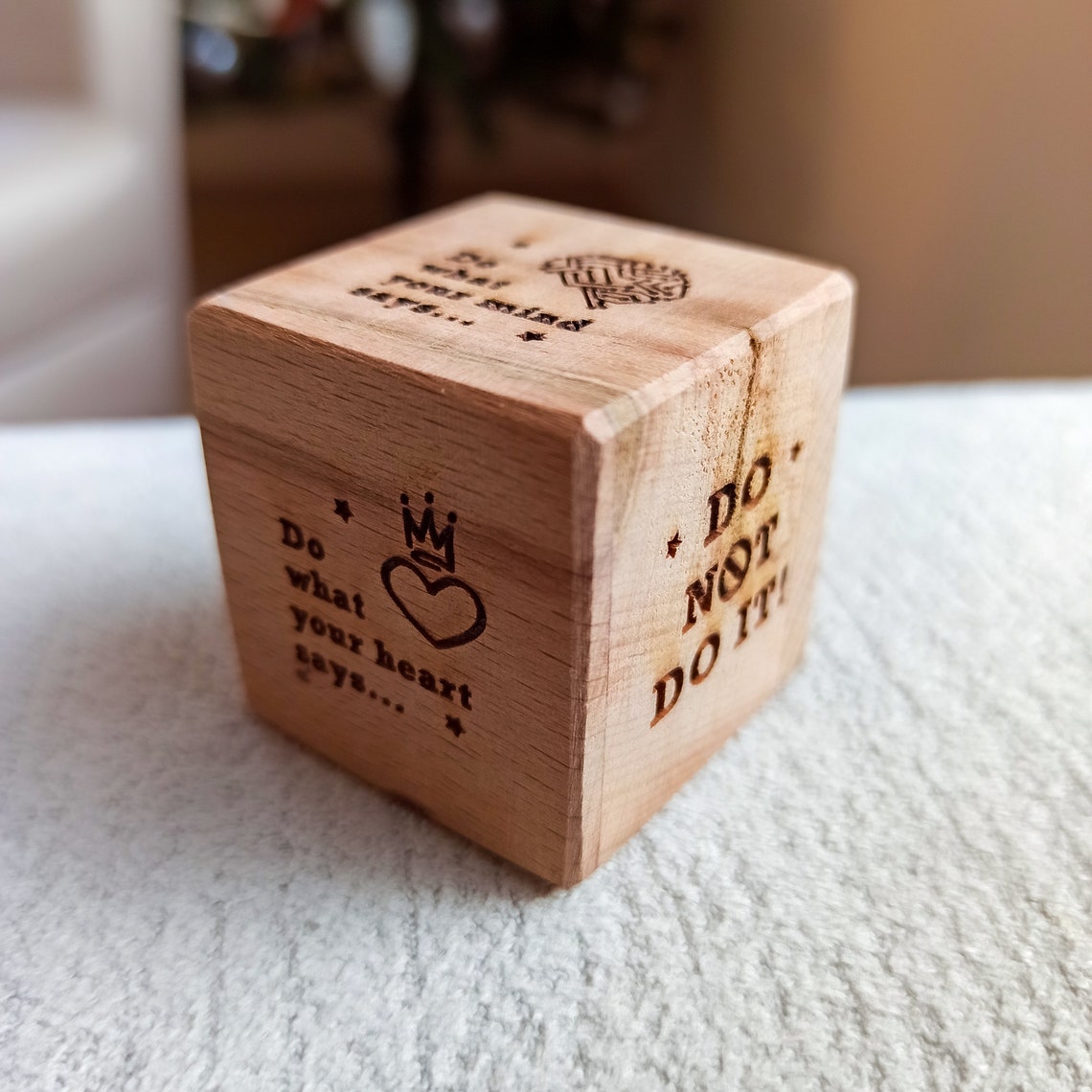 Fortune Telling Dice Personalized Gift Fate Cube Gift For Etsy