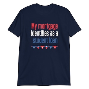 Meine hypothekarisch gehaltene Studie besteht aus einem politischen Biden Woke-Politik-Kurzarm-Unisex-T-Shirt