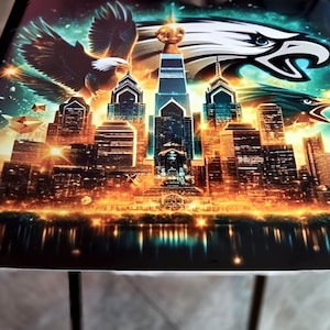 Custom Eagles opvouwbare tv-tafel, voetbaltafel, teamspirit, gameday, mancave.