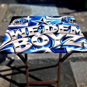 Custom Dallas Cowboys opklapbare tv-tafel, voetbaltafel, teamspirit, gameday, mancave